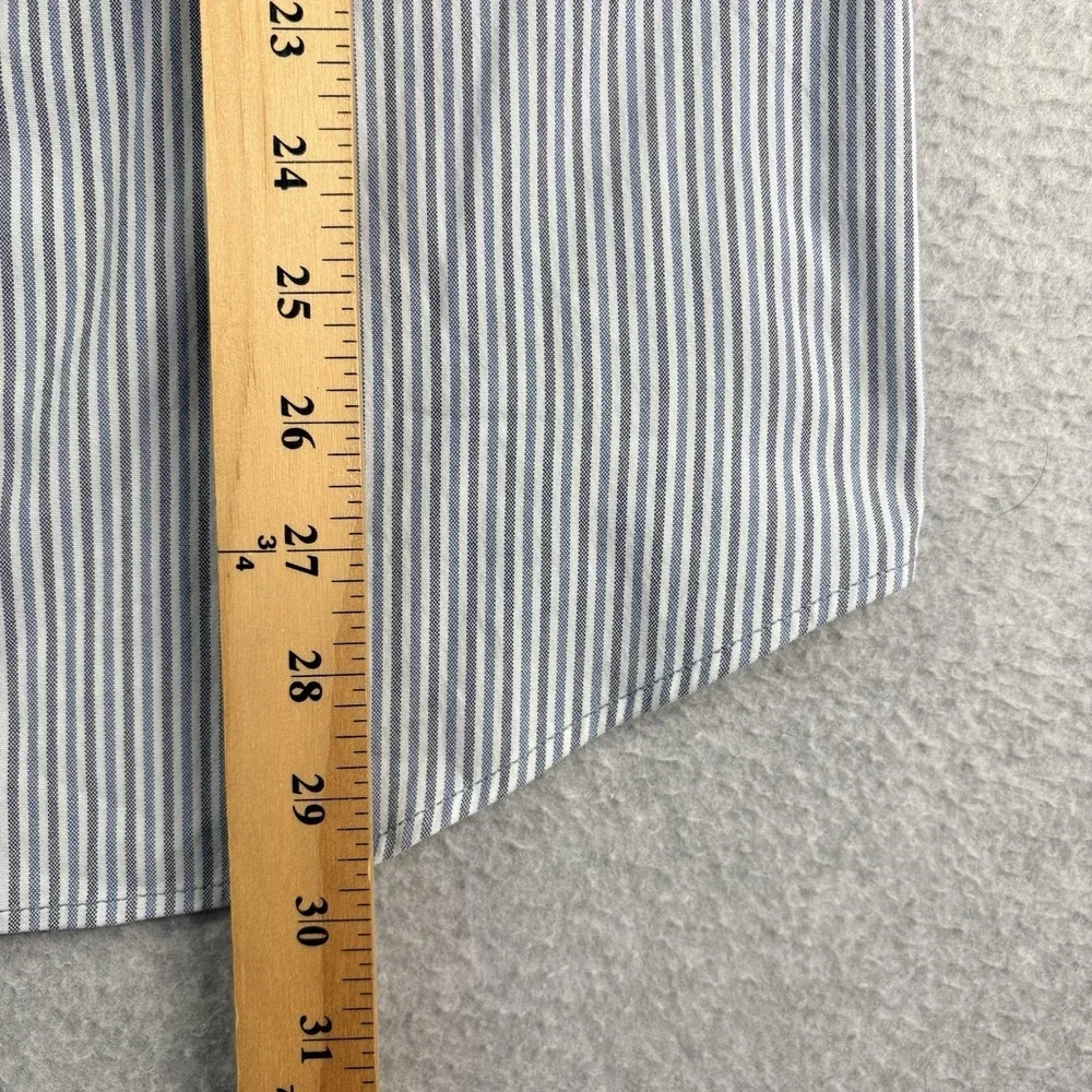Peter Millar Crown Crafted Shirt Men's M Button Up Long Sleeve Blue Striped - Picture 6 of 12